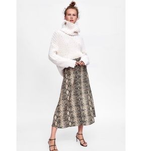 Zara Snake Print Skirt